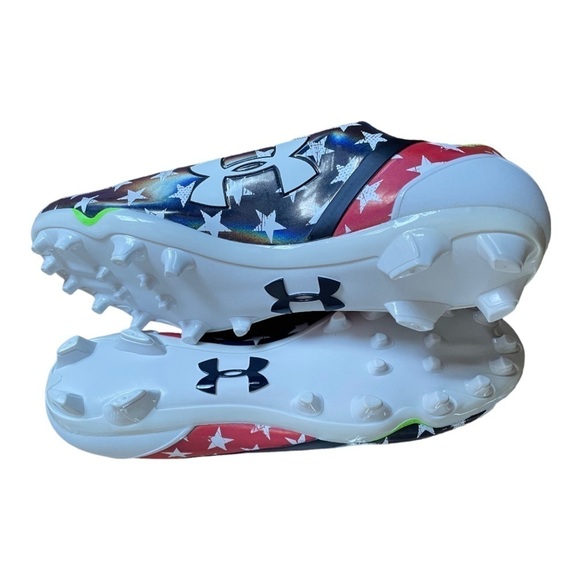New Under Armour UA Spotlight LE USA Stars Football Cleat 1275481-412 Men Sz 16 - Picture 9 of 9